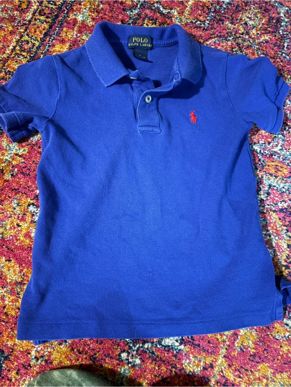 3/$20! Boys size 5 Polo by Ralph Lauren Boys Blue Polo shirt with Red Pony